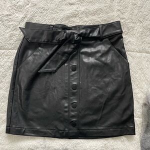 Abercrombie & Fitch Black Faux Leather Mini Skirt Size S NWT